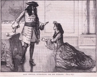 Lady Fenwick interceding for her husband AD 1696